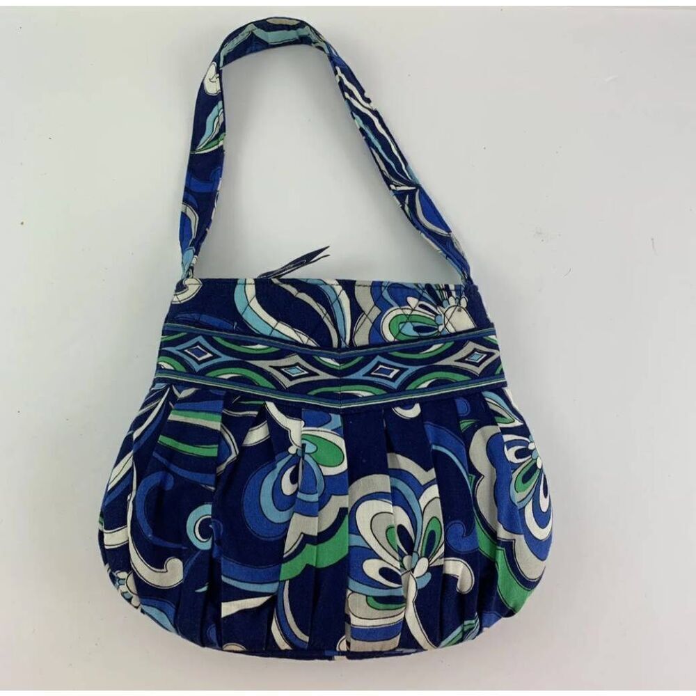VERA BRADLEY Hanna Small Purse Bag Satchel Mediterranean Blue Rare Retired